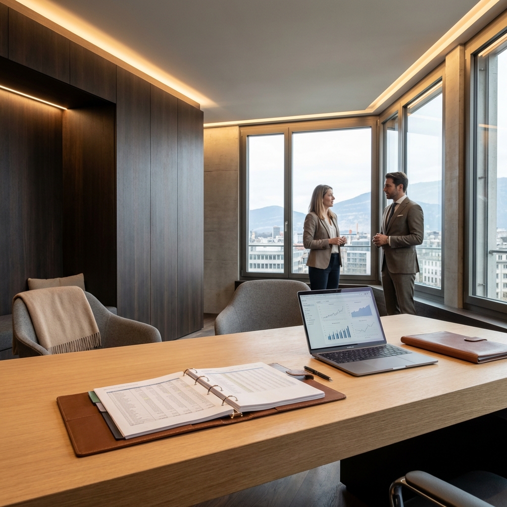 Modern Swiss office interior